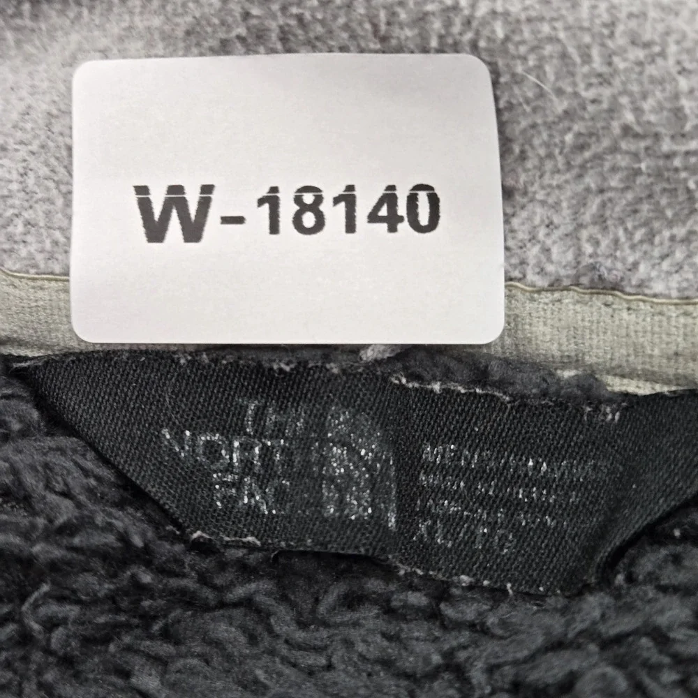 The North Face Men Jacket XL Gray Colorblock Fleece Logo Zipped Pockets Casual